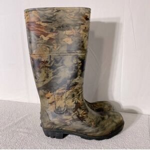 Men’s Woodlands Camo Rubber Boots Rain Boots 7